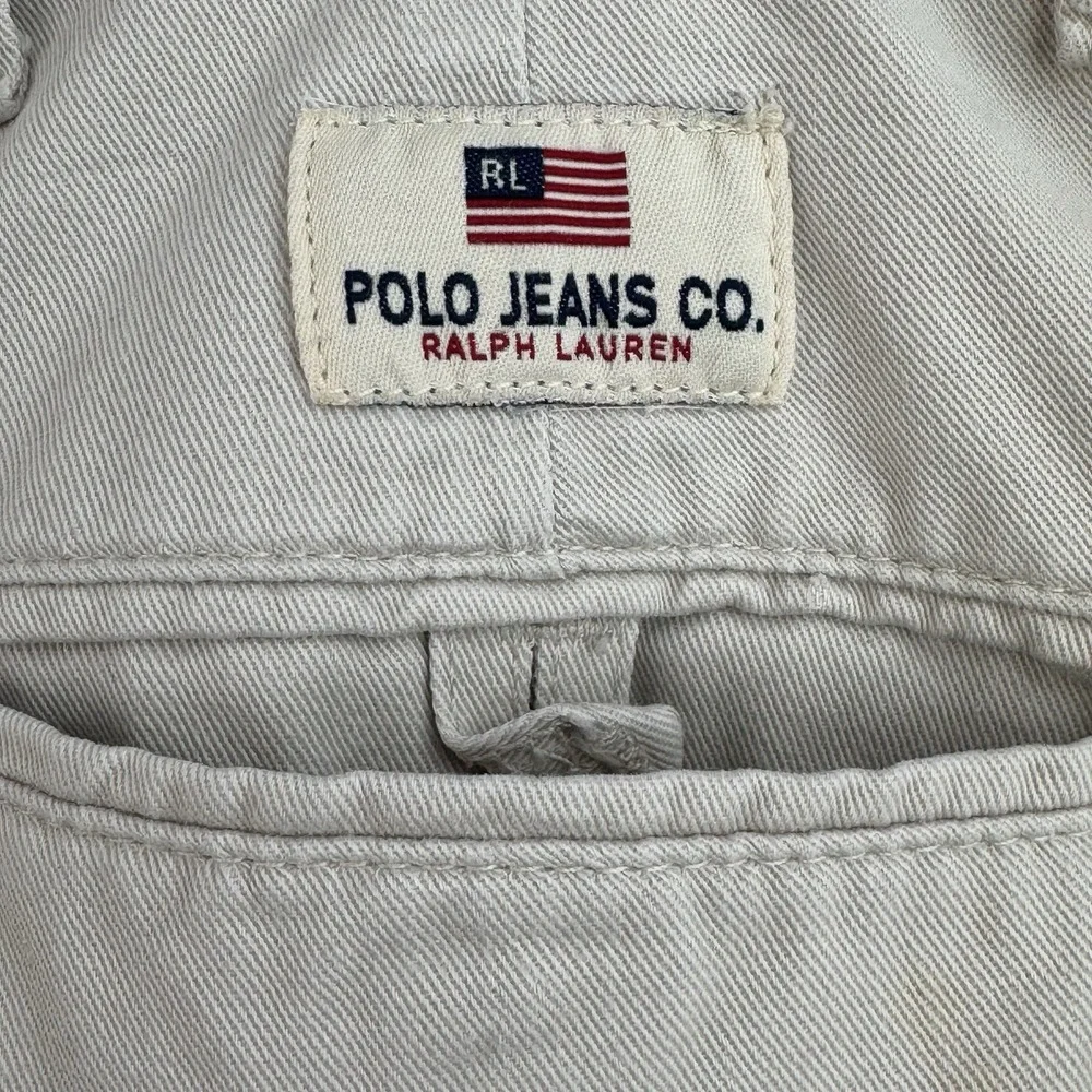 Polo Jeans Co Ralph Lauren Cargo Shorts Mens 40 Beige Utility Cotton Hiking Y2K